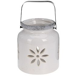 Porcelánový lampáš Fabara, biela 