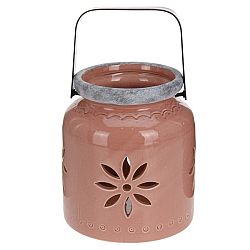 Porcelánový lampáš Fabara, oranžová