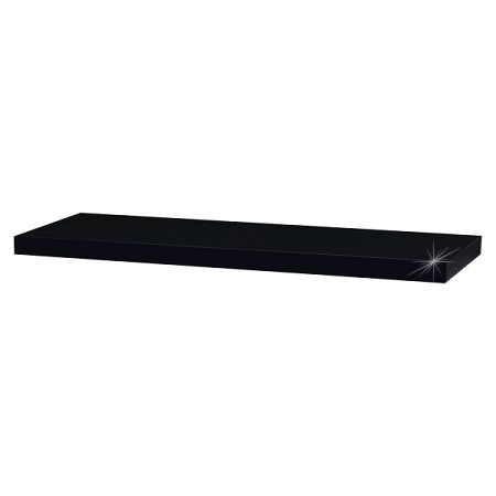 Nástenná polička Shelfy 80 cm, čierna, 80 cm