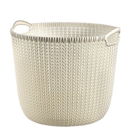 Okrúhly kôš KNIT L 30L krémová 03673-X64