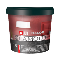 JUB DECOR GLAMOUR - kovový efekt farby na steny - 7002 strieborná - 0,65 L