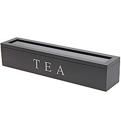 Koopman Box na čajové vrecúška 43 x 9 x 8,7 cm, čierna