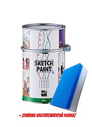 MagPaint SketchPaint - popisovateľná farba na stenu (whiteboard) - biela lesklá - 0,5 L