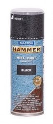 MASTON Maston Hammer sprej - kladivková farba na kov v spreji - biela - 400 ml