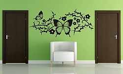 Šablóny na stenu Šablona na stenu - Motýľ ornament 2 - 3024x - 27x60cm 