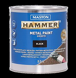 Tikkurila Hammer 3v1 - kladivková farba na kov - cierna - 2,5 L