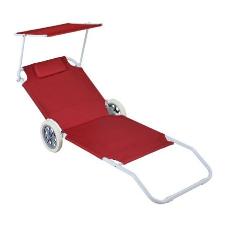 ALDO Plážový vozík - ležadlo so strieškou