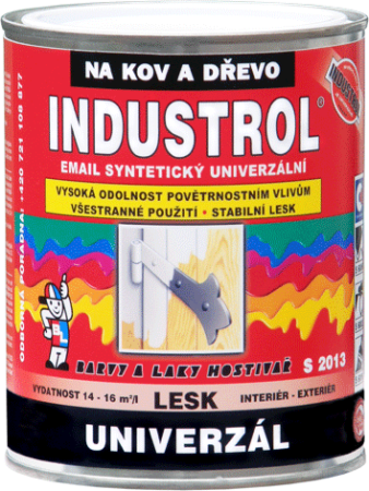 BARVY A LAKY HOSTIVAŘ, a.s. INDUSTROL S 2013 - vrchná syntetická farba - 1000 - biela - 9 L