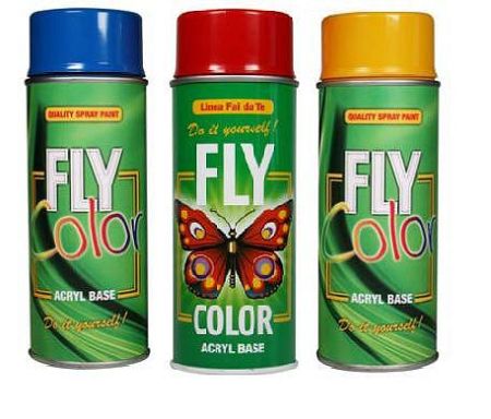FLY FLY COLOR - akrylová farba v spreji - Ral 1018 - žltá zinková - 400 ml