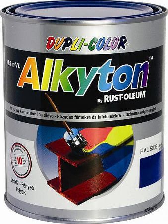 RUST OLEUM ALKYTON - antikorózna farba na hrdzu 2v1 - RAL 3000 - červená - 750 ml