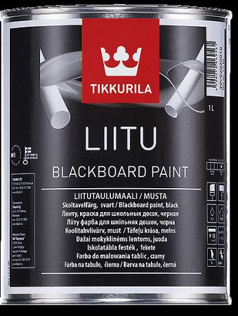 Tikkurila LIITU - čierna tabuľová farba na steny - cierna - 1 L