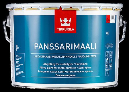 Tikkurila Panssarimaali - antikorózna farba na plechové strechy - TVT 0217 - Concrete grey - 0,9 L
